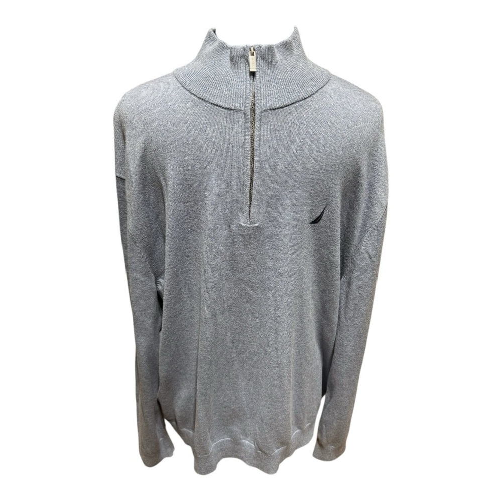 NWT Nautica Men’s 2XL Big & Tall Quarter-Zip Pullover Sweater – Blue